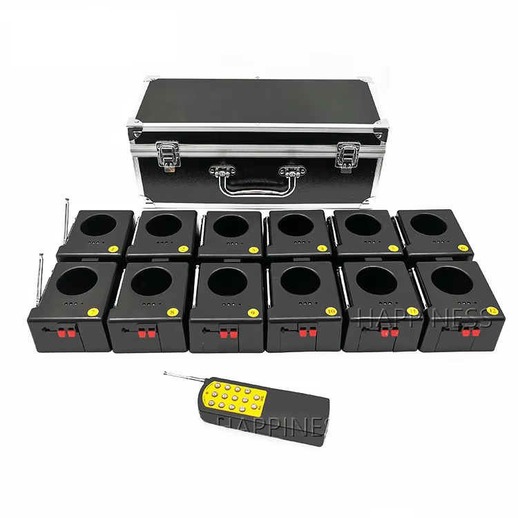 12 cues cold stage fireworks remote control