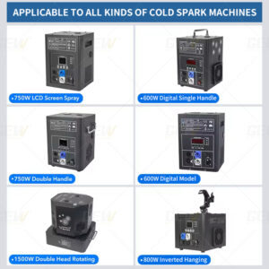 10 pcs cold spark machine powder cold fireworks sparkler 200g indoor outdoor powder atmosphere equipment for cold spark machine