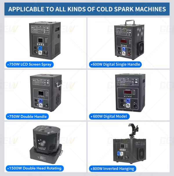 10 pcs cold spark machine powder cold fireworks sparkler 200g indoor outdoor powder atmosphere equipment for cold spark machine